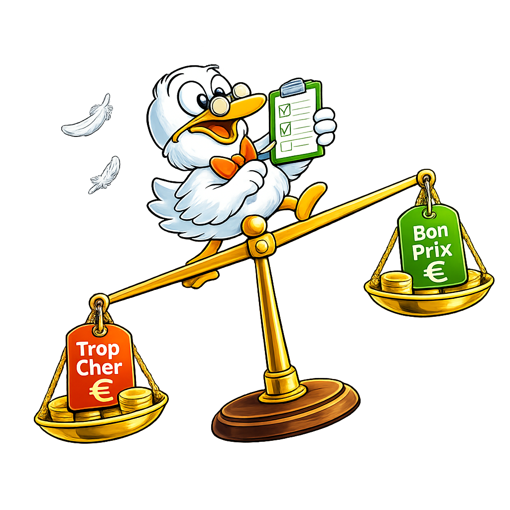 On compare les prix des prestataires